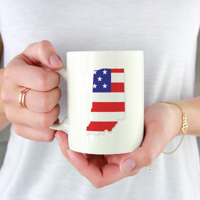 Indiana US Flag Ceramic Mug Image 1