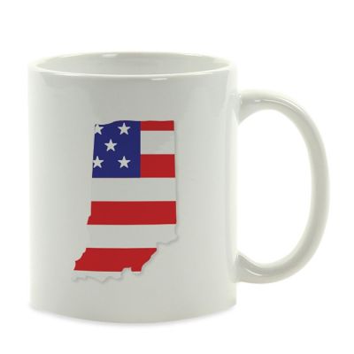 Indiana US Flag Ceramic Mug Image 2