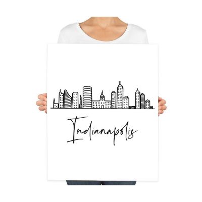Indianapolis Skyline BW 16x20in 1-Pack Image 2