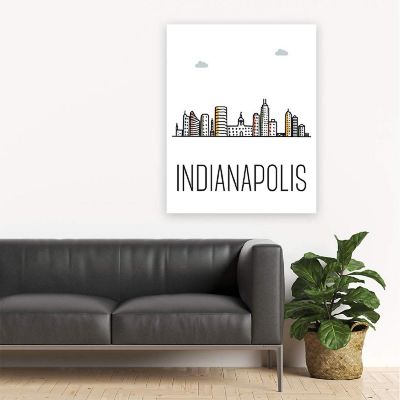 Indianapolis Skyline Color 16x20in Image 3