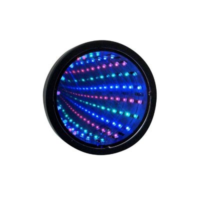 Infinity Mirror Light Tunnel Lamp Black Image 1