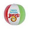 Inflatable 11" Happy Birthday Jesus Medium Vinyl Beach Balls Image 1