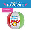 Inflatable 11" Happy Birthday Jesus Medium Vinyl Beach Balls Image 2