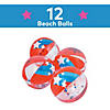 Inflatable 11" Patriotic Confetti Medium Beach Balls - 12 Pc. Image 1