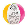 Inflatable 12" Color Your Own Fish Large Beach Balls - 12 Pc. Image 1