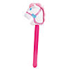 Inflatable Cowgirl Stick Horse Image 1