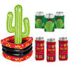 Inflatable Fiesta Cactus in Pool Cooler with Can Coolers for 48 Image 1