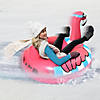 Inflatable GoFloats&#8482; Flying Flamingo Winter Snow Tube Image 2
