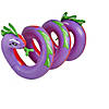 Inflatable Purple and Green Two Headed Curly Serpent Swimming Pool Float Toy  96-Inch Image 1