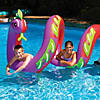 Inflatable Purple and Green Two Headed Curly Serpent Swimming Pool Float Toy  96-Inch Image 1