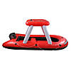 Inflatable Red and White Fire Boat Ride-On Water Squirter Swimming Pool Toy  60-Inch Image 1