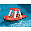 Inflatable Red and White Fire Boat Ride-On Water Squirter Swimming Pool Toy  60-Inch Image 3