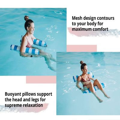 Inflatable Swimming Pool PVC Float Lounge  Blue Image 3