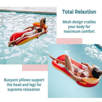 Inflatable Swimming Pool PVC Float Lounge Recliner  Red Image 3