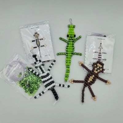 Ink and Trinket Kids DIY Jungle Bead Animal Party Favors, Makes 12 Assorted Key Chains Image 1