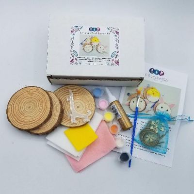 Ink and Trinket Kids DIY Rustic Easter Ornament Craft Kit Image 1