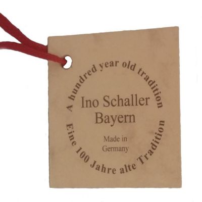 Ino Schaller Brown Coat Santa with Snowflake Design German Paper Mache 11 Inch Image 2