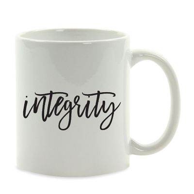 Integrity Black Calligraphy Ceramic Mug Image 2