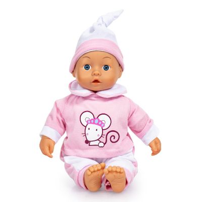 Interactive 14" Baby Doll In Pink Mouse Top Image 2
