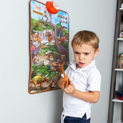 Interactive Dinosaur Learning Poster w/Educational Games and Music Includes 4 Dino Figurines 3-5yr Image 3
