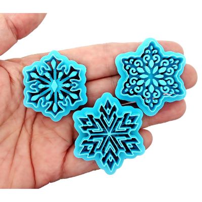 Intricate Snowflake Clay Cutters, 3 Styles Image 1