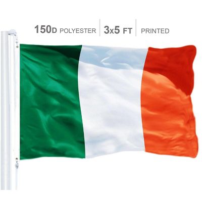 Ireland Irish Flag 150D Printed Polyester 3x5 Ft Image 1