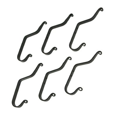 Irvins Country Tinware Hand Forged Wrought Iron Wall Hooks Primitive Decor Set of 6 Image 1