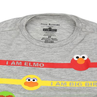 Isaac Mizrahi Loves Sesame Street Gang Elmo Toddler Baby Short Sleeve Tee (4T, Gray) Image 1