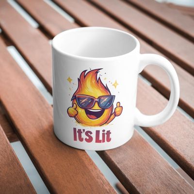 It_s Lit Mug by Dancing Littles Jungle Image 2