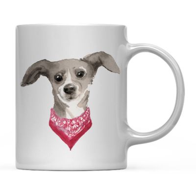 Italian Greyhound Red Scarf Ceramic Mug Image 2
