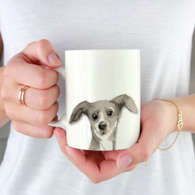 Italian Greyhound Up Close Ceramic Mug Image 1