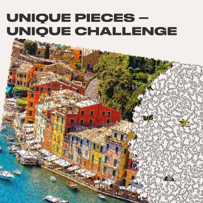 Italian Riviera 125 Piece Wooden Jigsaw Puzzle Image 1