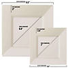 Ivory Square Plastic Plates Dinnerware Value Set (40 Dinner Plates + 40 Salad Plates) Image 2