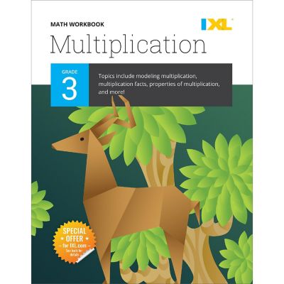 IXL Multiplication 3rd Grade Math Workbook, Covering Times Table Math Facts, Multiplication Properties, and More 3rd Grade Math, Math Workbook Grade 3 Image 1