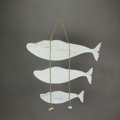 J.D. Yeatts Wood Blue Humpback Whale Family Wall Hanging Sculpture Nautical Home Decor Art Image 2