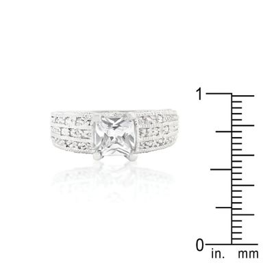 J Goodin Cubic Zirconia Princess Cut Ring Size 9 Image 2
