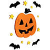 Jack O' Lantern and Bat Halloween Gel Window Clings - 18pc Image 2