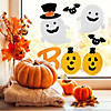 Jack O' Lantern and Ghost &quot;Boo&quot; Halloween Gel Window Clings - 9pc Image 1