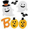 Jack O' Lantern and Ghost &quot;Boo&quot; Halloween Gel Window Clings - 9pc Image 1