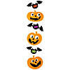Jack-O-Lanterns and Bats Halloween Gel Window Clings - Orange and Black - 6pc Image 1