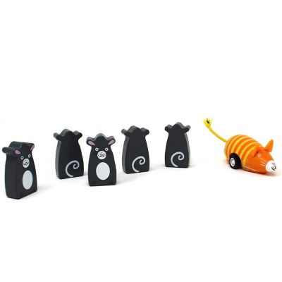 Jack Rabbit Creations, Inc. Bowling Toy Cat with Mice Image 1