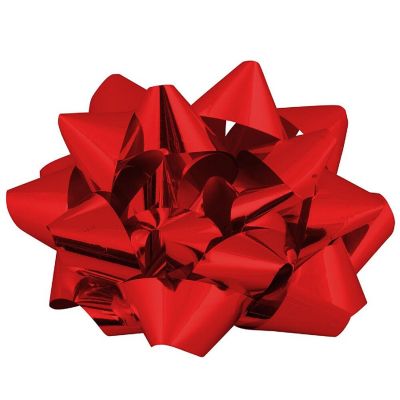 JAM PAPER Gift Bows, Mega, 13 Diameter, Red, Bulk 100/Pack Image 1