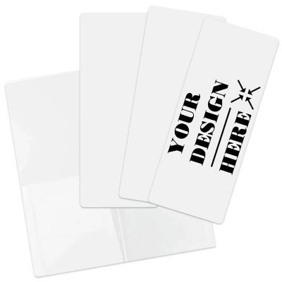 JAM PAPER Heavy Duty Plastic 2 Pocket Mini Folders - Clear - 12/Pack Image 3