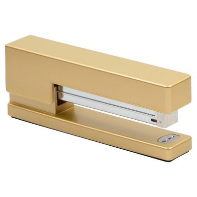 JAM PAPER Modern Desk Stapler, Gold, Sold Individually Image 1