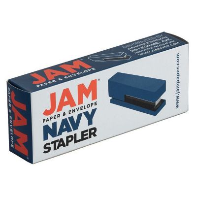 JAM PAPER Modern Desk Stapler, Navy Blue, Sold Individually Image 2
