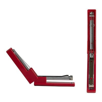 JAM PAPER Modern Desk Stapler, Red, Sold Individually Image 3