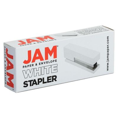 JAM PAPER Modern Desk Stapler, White, Sold Individually Image 1