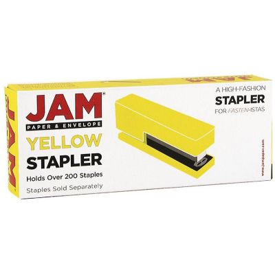 JAM PAPER Modern Desk Stapler, Yellow, Sold Individually Image 2
