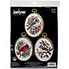Janlynn Embroidery Kit 3"X4" Winter Birds, Set of 3 Image 1