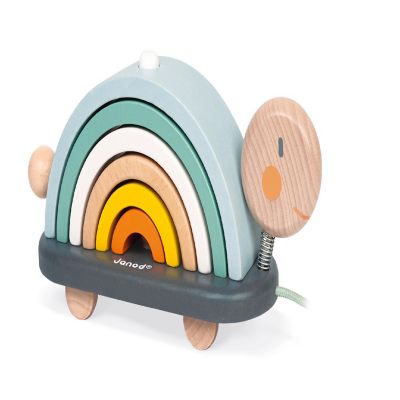 Janod Sweet Cocoon - Rainbow Turtle Image 1